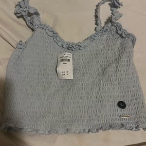 NWT Hollister Baby Blue Ribbed Tank Top